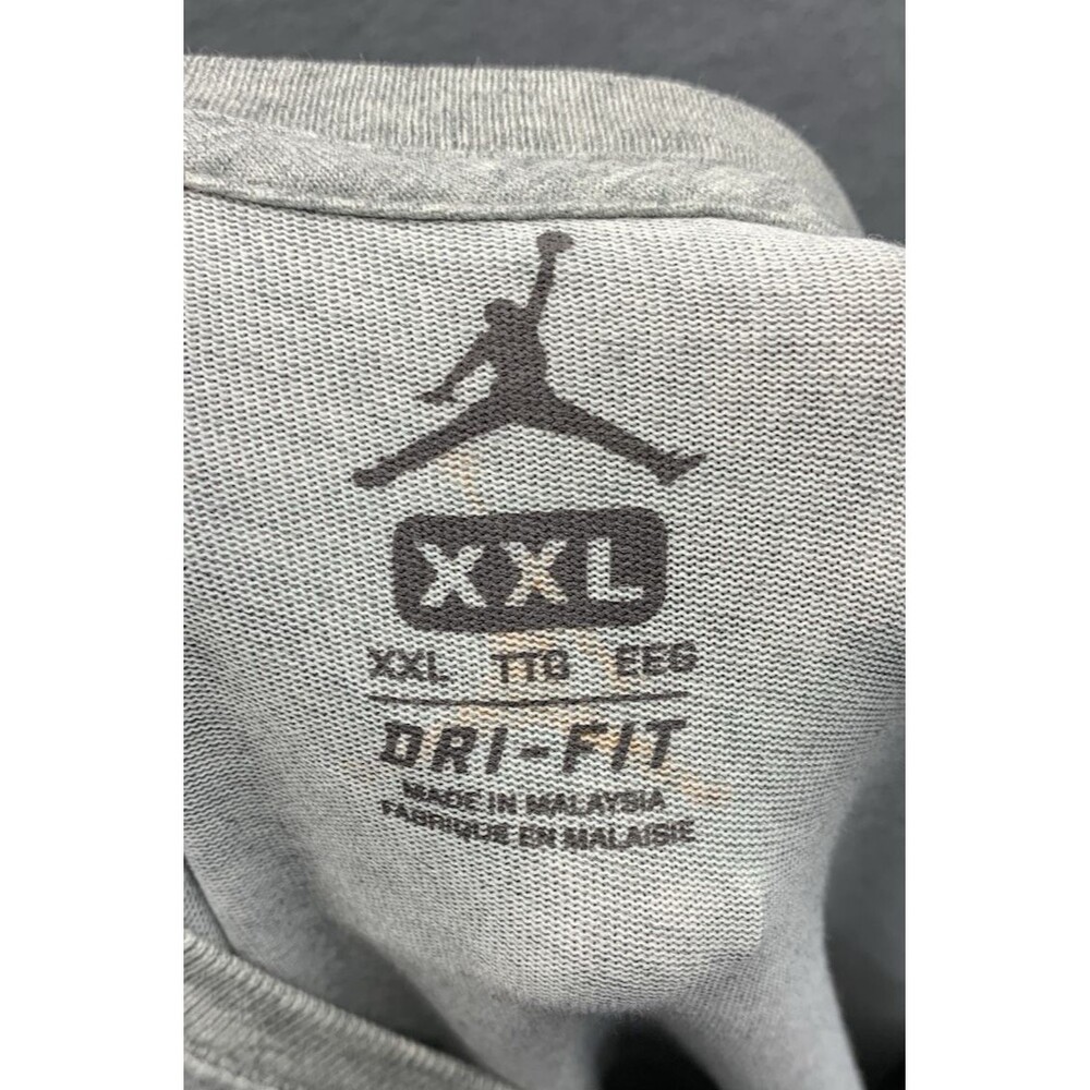 Jordan Dri-Fit Graphic Tee T-Shirt Men's Size XXL Gray Crew Neck 465104-063 - Picture 3 of 13